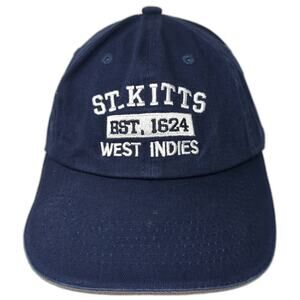 Paradise St. Kitts West Indies Est 1624 Blue Baseball Cap One Size Strapback Hat